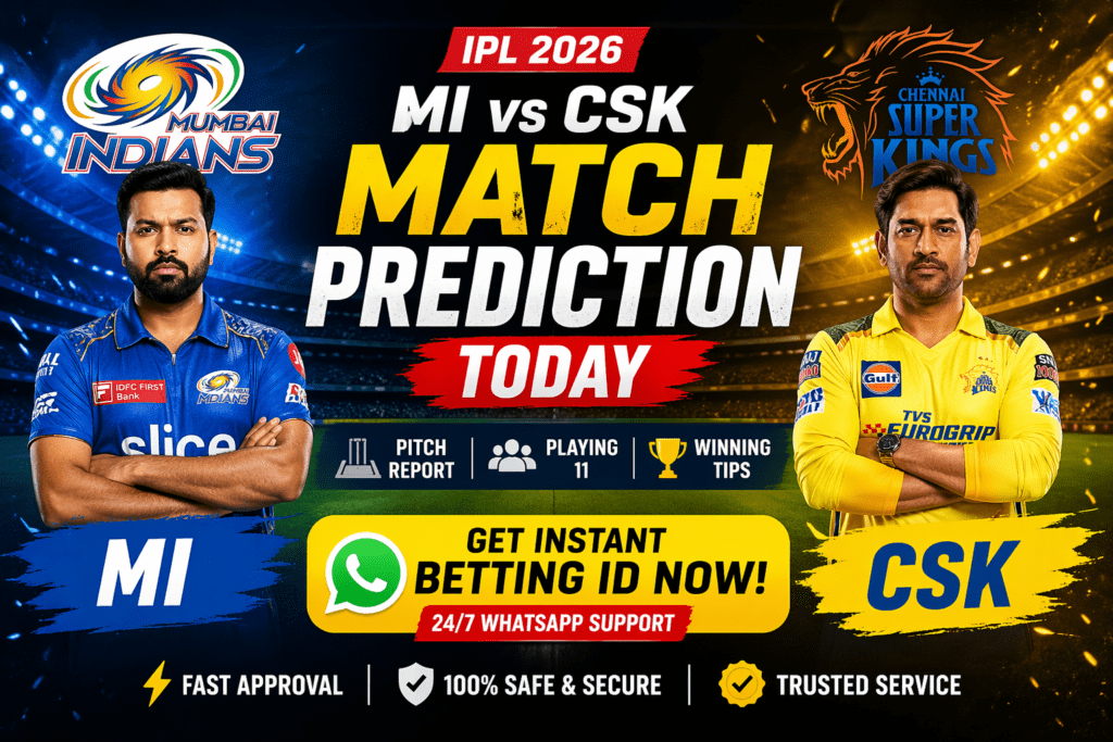 MI vs CSK Match Prediction Today Pitch Report & Tips